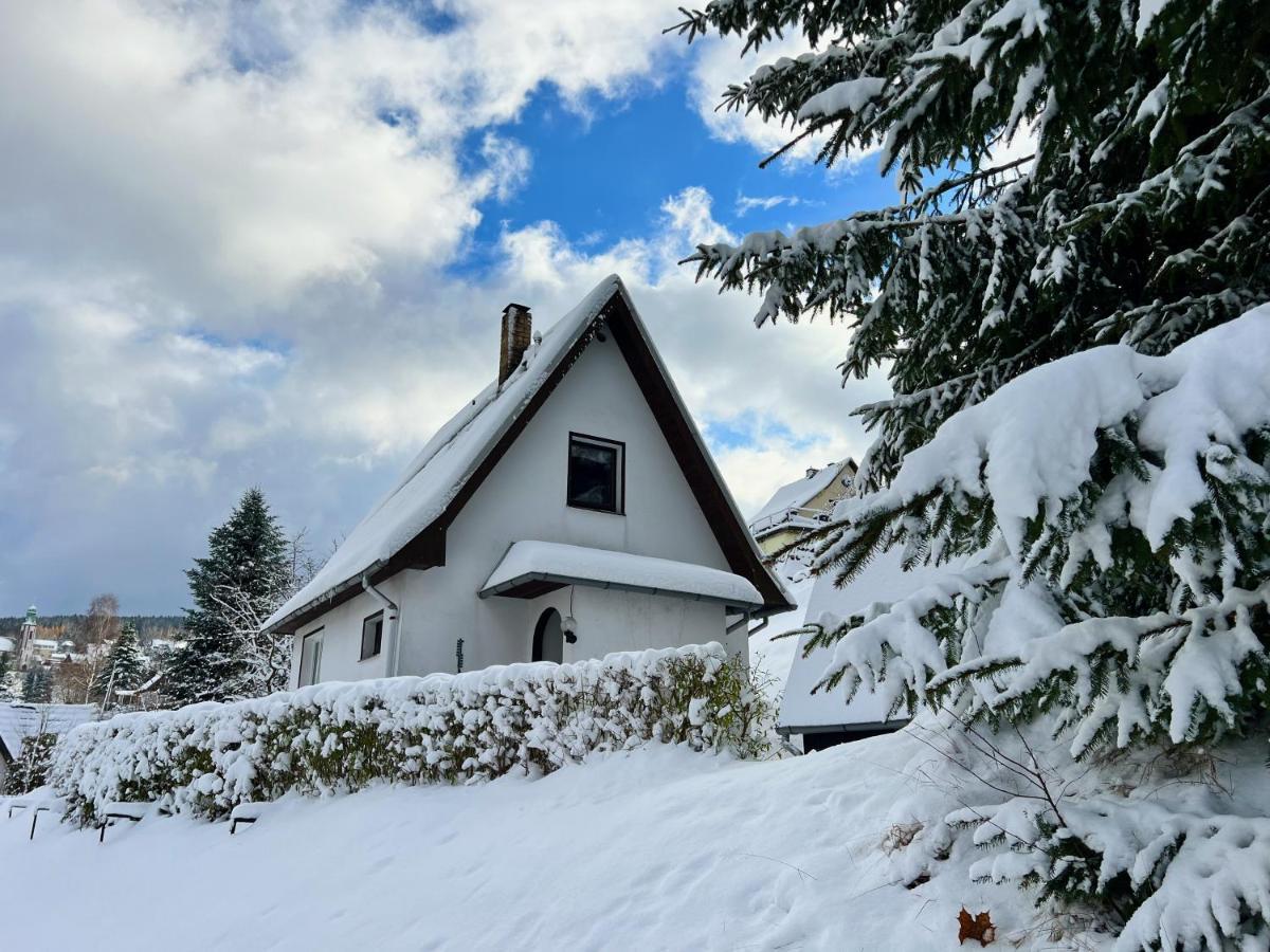 Urige Berghuette Mit Kamin Und Sauna Im Erzgebirge Nahe Schwarzwassertal Pobershau Bagian luar foto