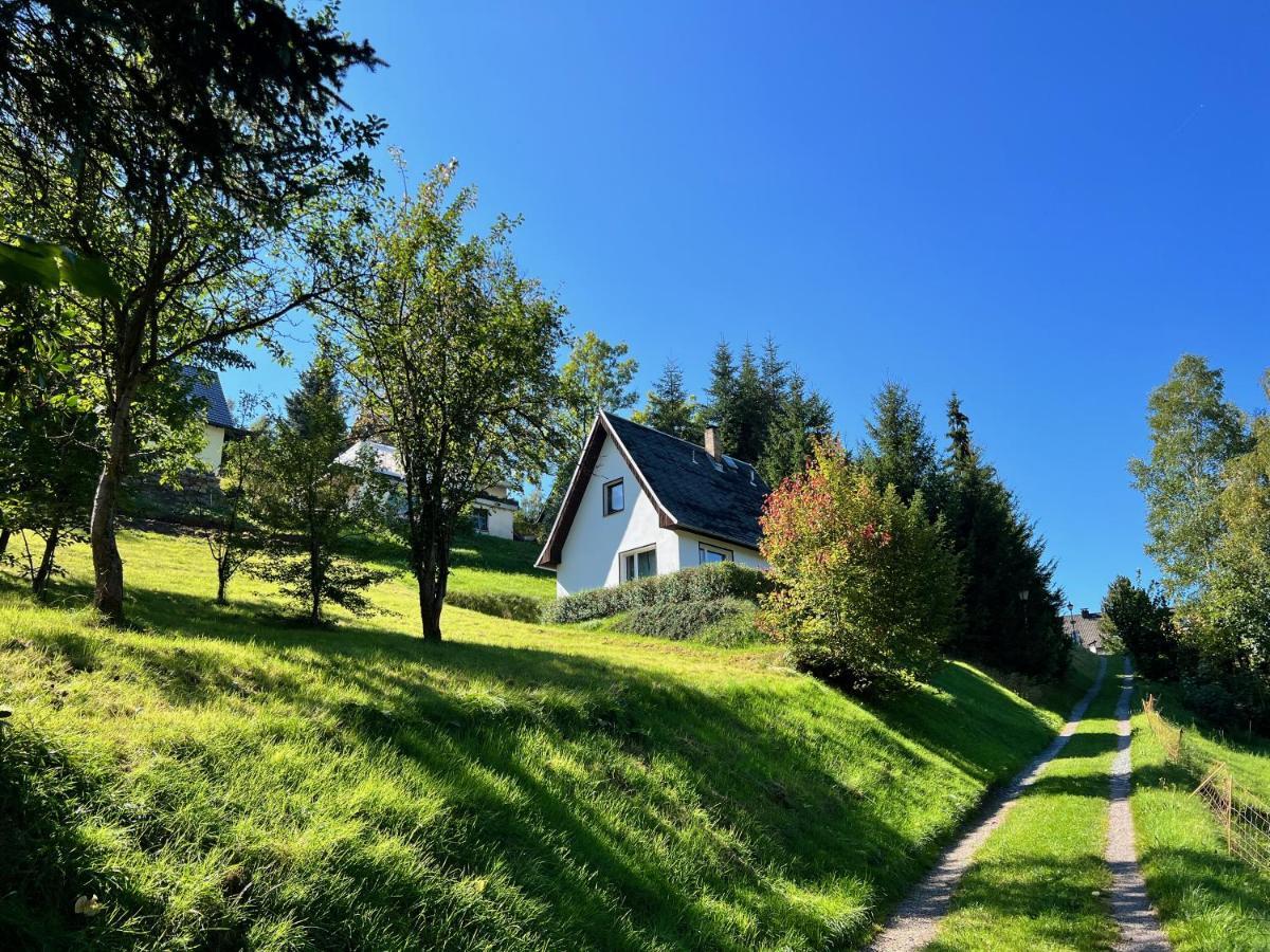 Urige Berghuette Mit Kamin Und Sauna Im Erzgebirge Nahe Schwarzwassertal Pobershau Bagian luar foto