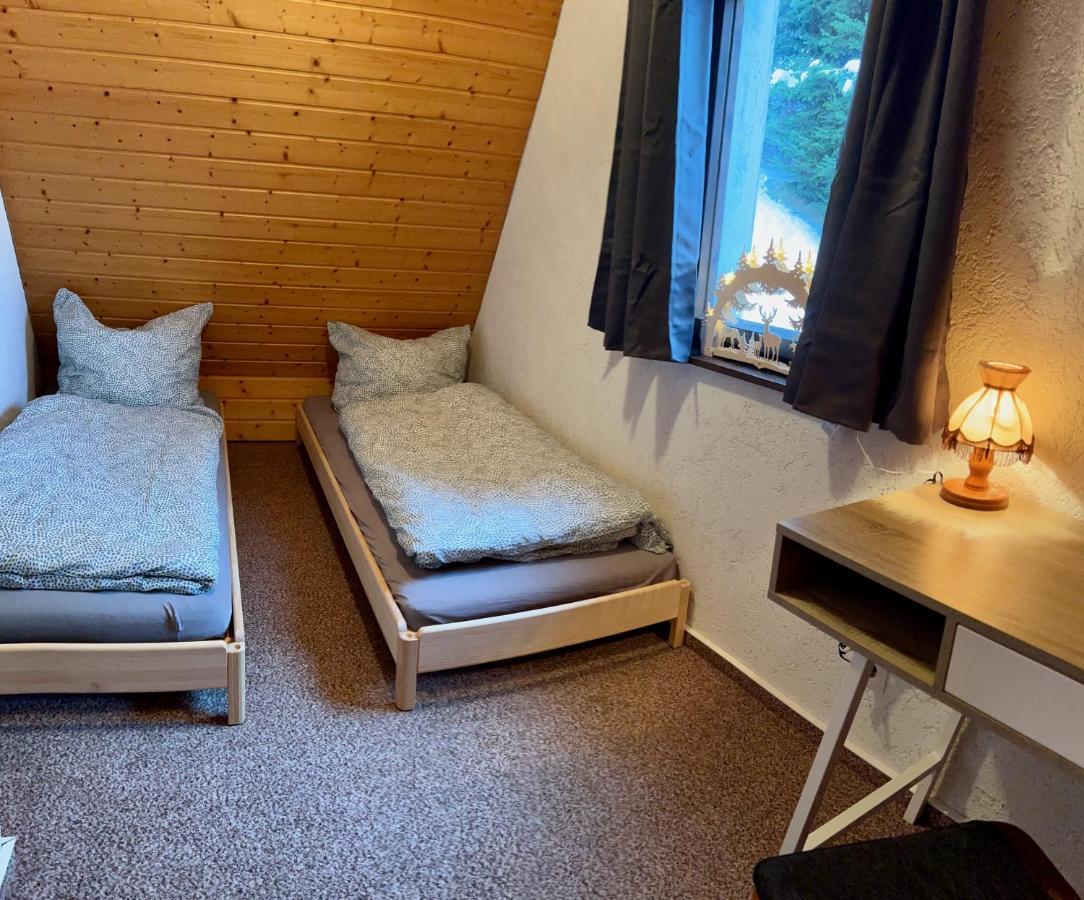 Urige Berghuette Mit Kamin Und Sauna Im Erzgebirge Nahe Schwarzwassertal Pobershau Bagian luar foto
